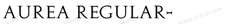 Aurea Regular字体转换